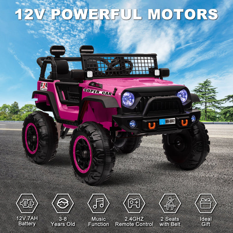 Load image into Gallery viewer, 12V Electric Kids Ride-On Truck with Remote Control and 2 Seats
