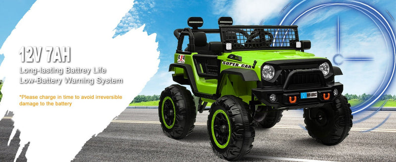 Load image into Gallery viewer, 12V Electric Kids Ride-On Truck with Remote Control and 2 Seats, Green
