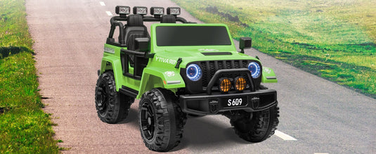 12V Electric Kids Ride-On Jeep Truck with Remote Control Battery-Powered Car Green