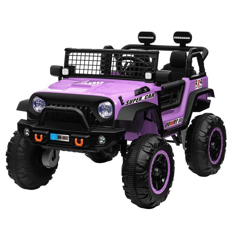 Load image into Gallery viewer, 24V Electric Kids Ride-On Car with 2 Seats and 4WD/2WD Switch - Purple
