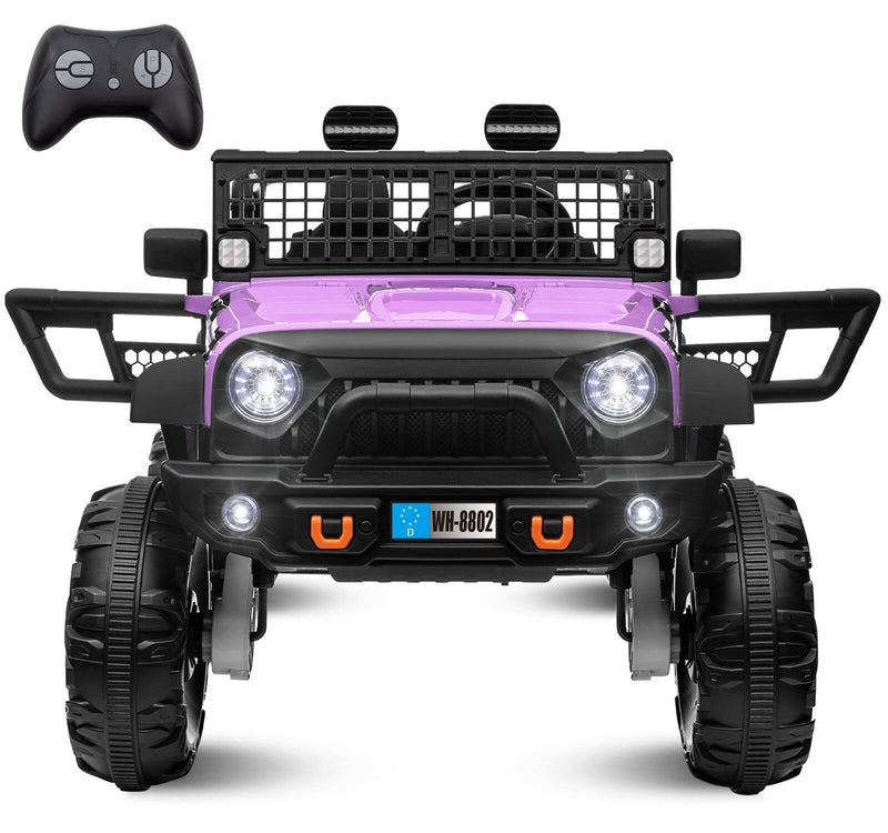 Load image into Gallery viewer, 24V Electric Kids Ride-On Car with 2 Seats and 4WD/2WD Switch - Purple
