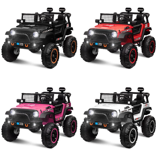 24V Kids Electric Ride-On Truck with Switchable 4WD/2WD and 2 Seater