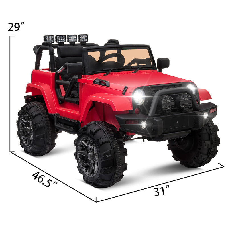 Load image into Gallery viewer, 12V Kids Ride-On Jeep Truck Car with Remote Control and 3 Speed Settings
