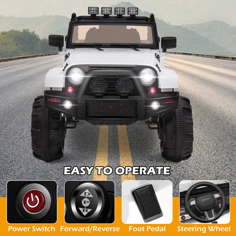 Load image into Gallery viewer, 12V Kids Ride-On Jeep Truck Car with Remote Control and 3 Speed Settings
