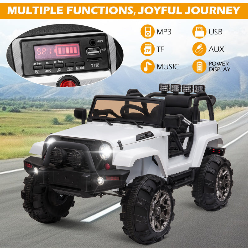 Load image into Gallery viewer, 12V Kids Ride-On Jeep Truck Car with Remote Control and 3 Speed Settings
