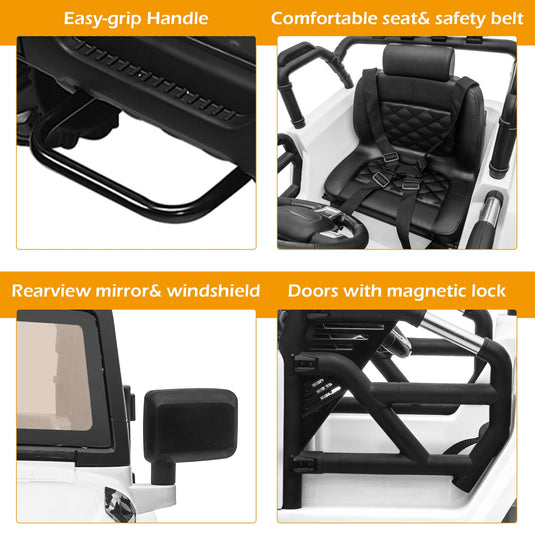 12V Kids Ride-On Jeep Truck Car with Remote Control and 3 Speed Settings