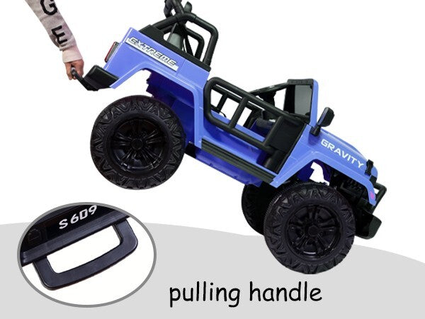 Load image into Gallery viewer, 12V Electric Ride-On Jeep Truck for Kids with 2 Seats, 3 Speeds, and Remote Control, Blue
