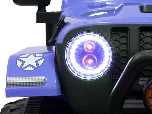 12V Electric Ride-On Jeep Truck for Kids with 2 Seats, 3 Speeds, and Remote Control, Blue