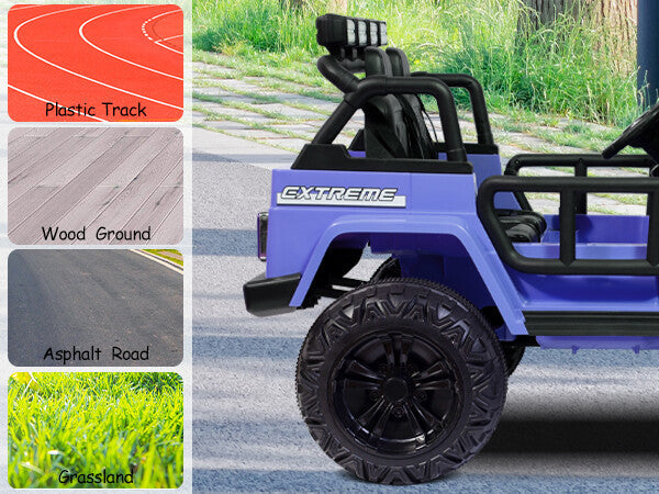 Load image into Gallery viewer, 12V Electric Ride-On Jeep Truck for Kids, 2-Seater with 3 Speeds and Remote Control
