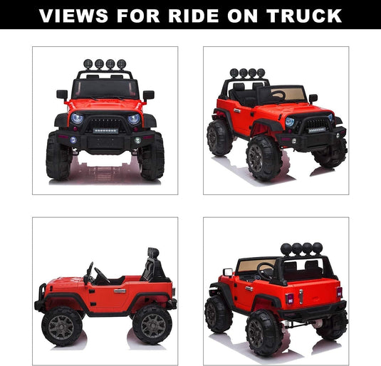 12V Electric Ride-On Kids Pickup Truck with 3-Speed Remote Control