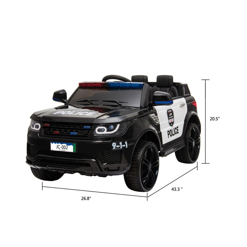 Load image into Gallery viewer, Zimtown Kids Police Electric Car with Double Drive and 12V Battery Motor
