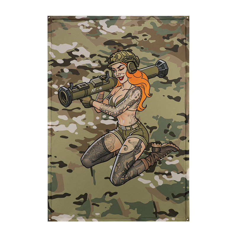 Load image into Gallery viewer, M-Tac Banner Tactical Girl AT-4 35.4 x 51.2 inches
