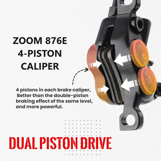 ZOOM HB-875E/876E Right Rear Hydraulic Disc Brake