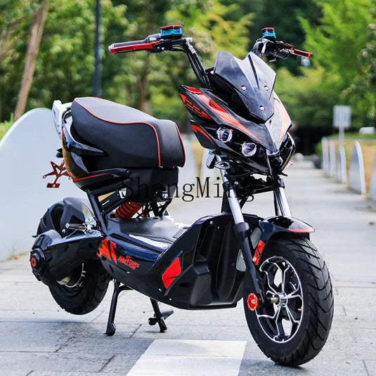 High-Speed Electric Battery-Powered Pedal Motorcycle for Household Use